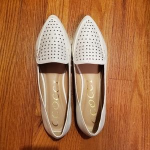 Ccocci White Studded Flats